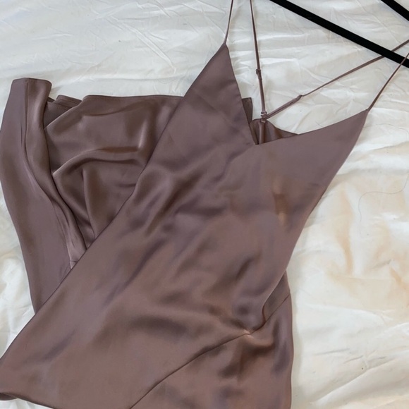 Aritzia Bellamy Slip Midi Dress in Mauve - Picture 3 of 3
